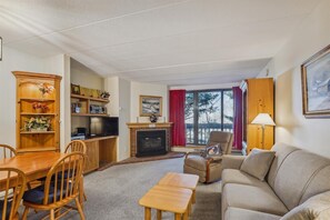 TV, fireplace, DVD player