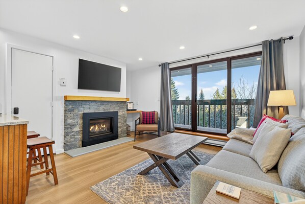 TV, fireplace, DVD player