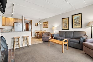 TV, fireplace, DVD player - Pinnacle F14 Condo | Pool, Hot Tub | Golf Nearby (Killington)
