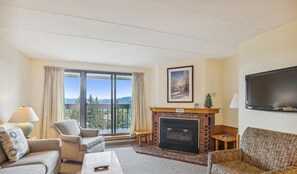 TV, fireplace, DVD player