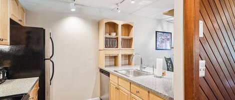 Fridge, microwave, stovetop, dishwasher