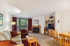 TV, fireplace, DVD player