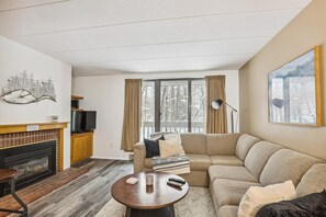 TV, fireplace, DVD player