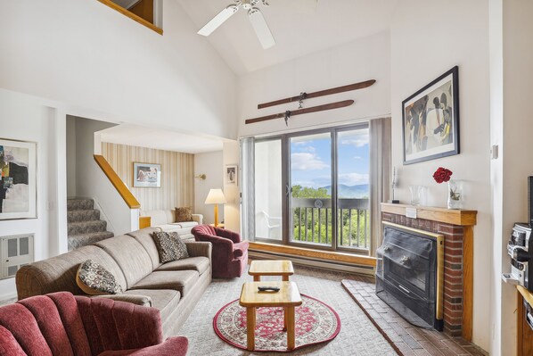 TV, fireplace, DVD player