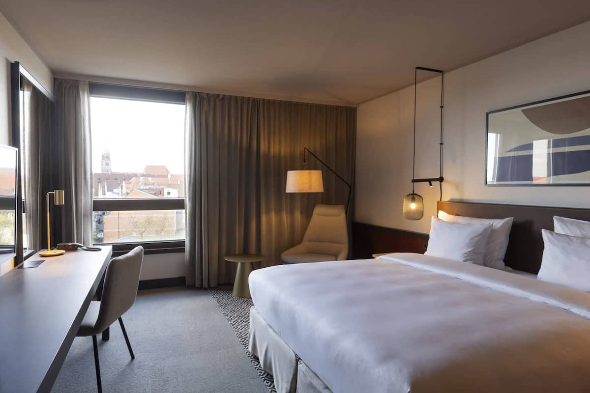 In-room safe, desk, laptop workspace, blackout drapes