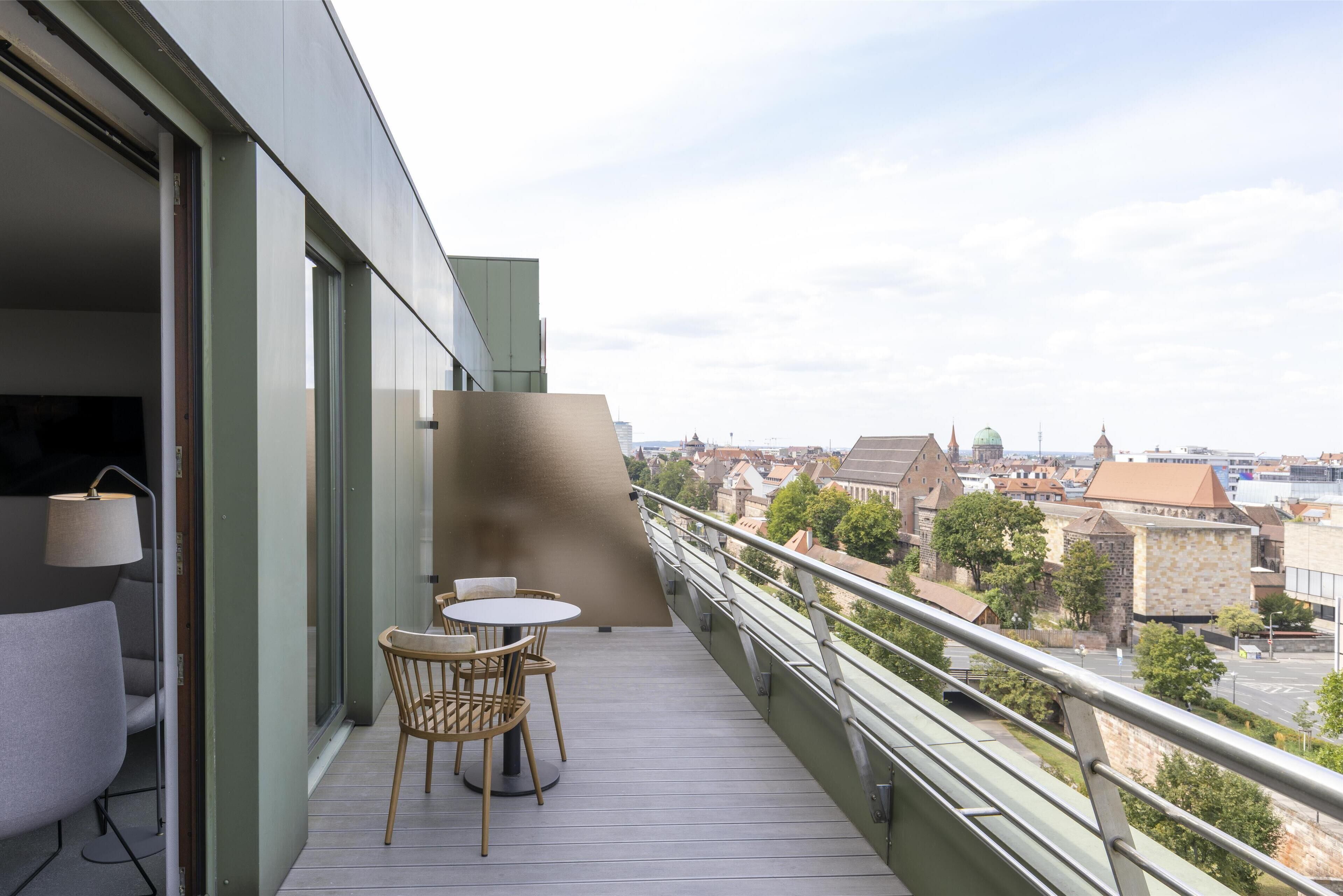 Junior Suite, 1 King Bed with Sofa bed, Balcony, City View | View from room