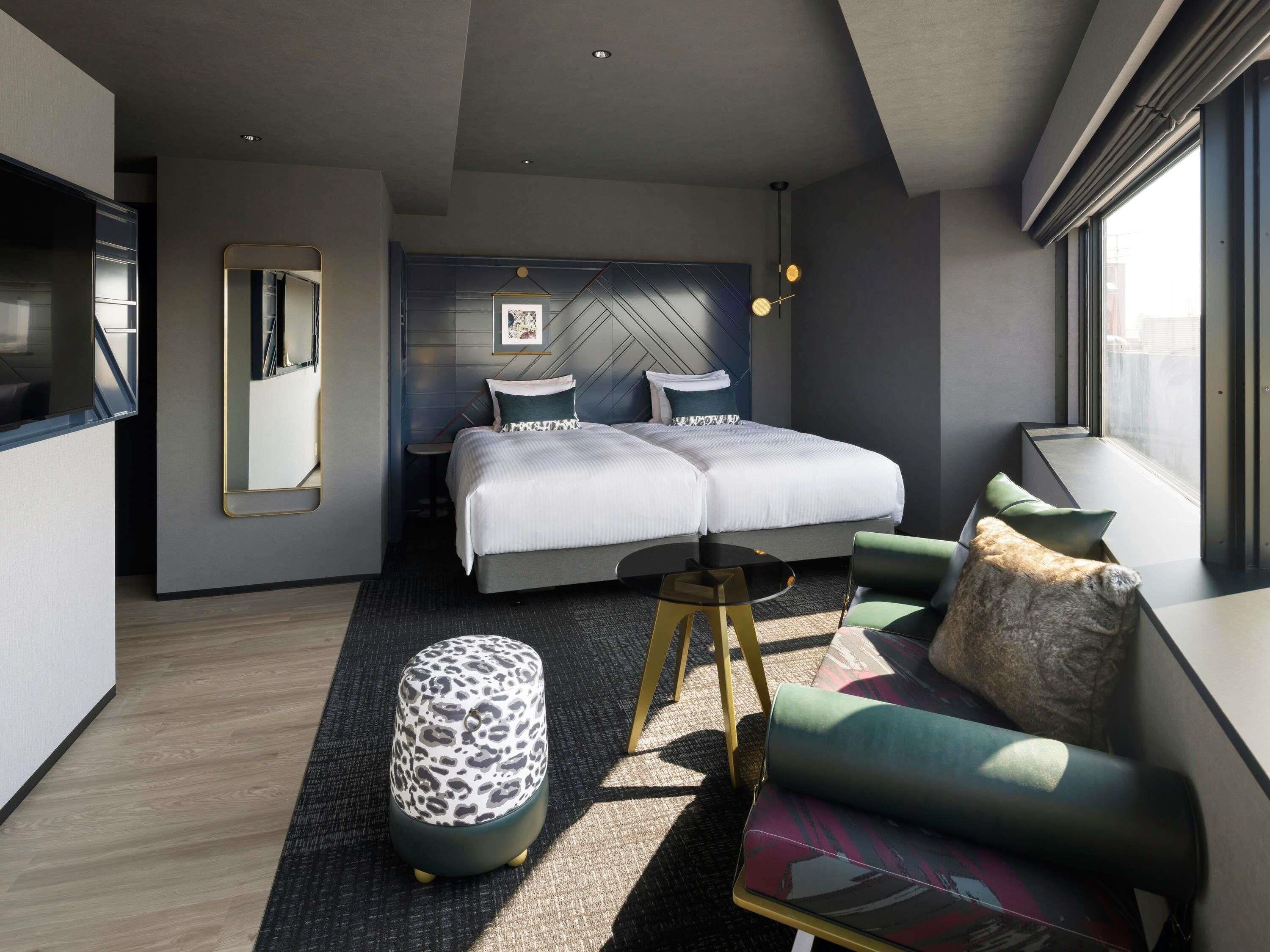 Deluxe Twin Room, Corner (with Washing Machine) | In-room safe, desk, blackout drapes, iron/ironing board