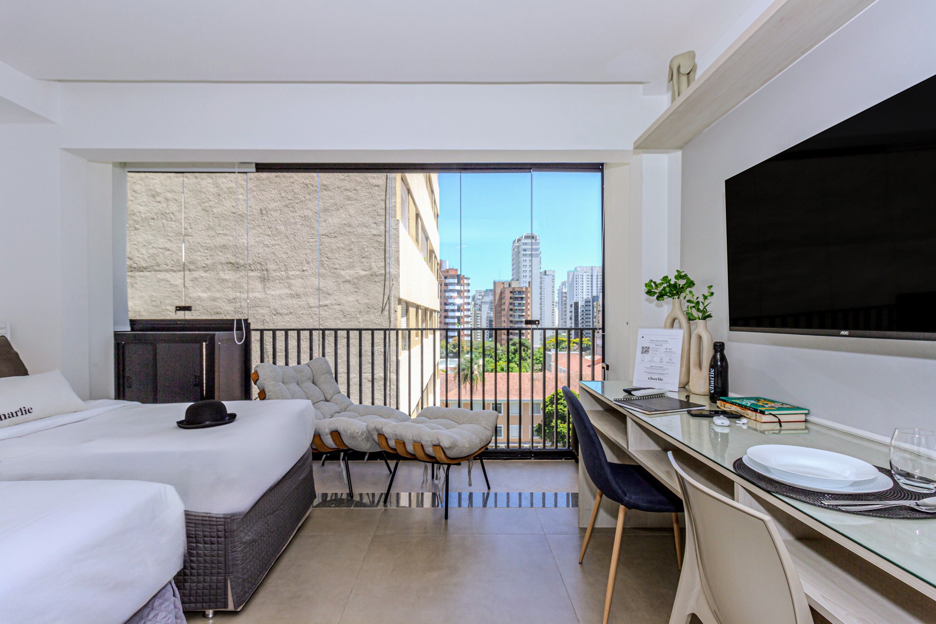 Studio Solteiro | 防过敏的被褥、特色装修、特色家居、免费 WiFi