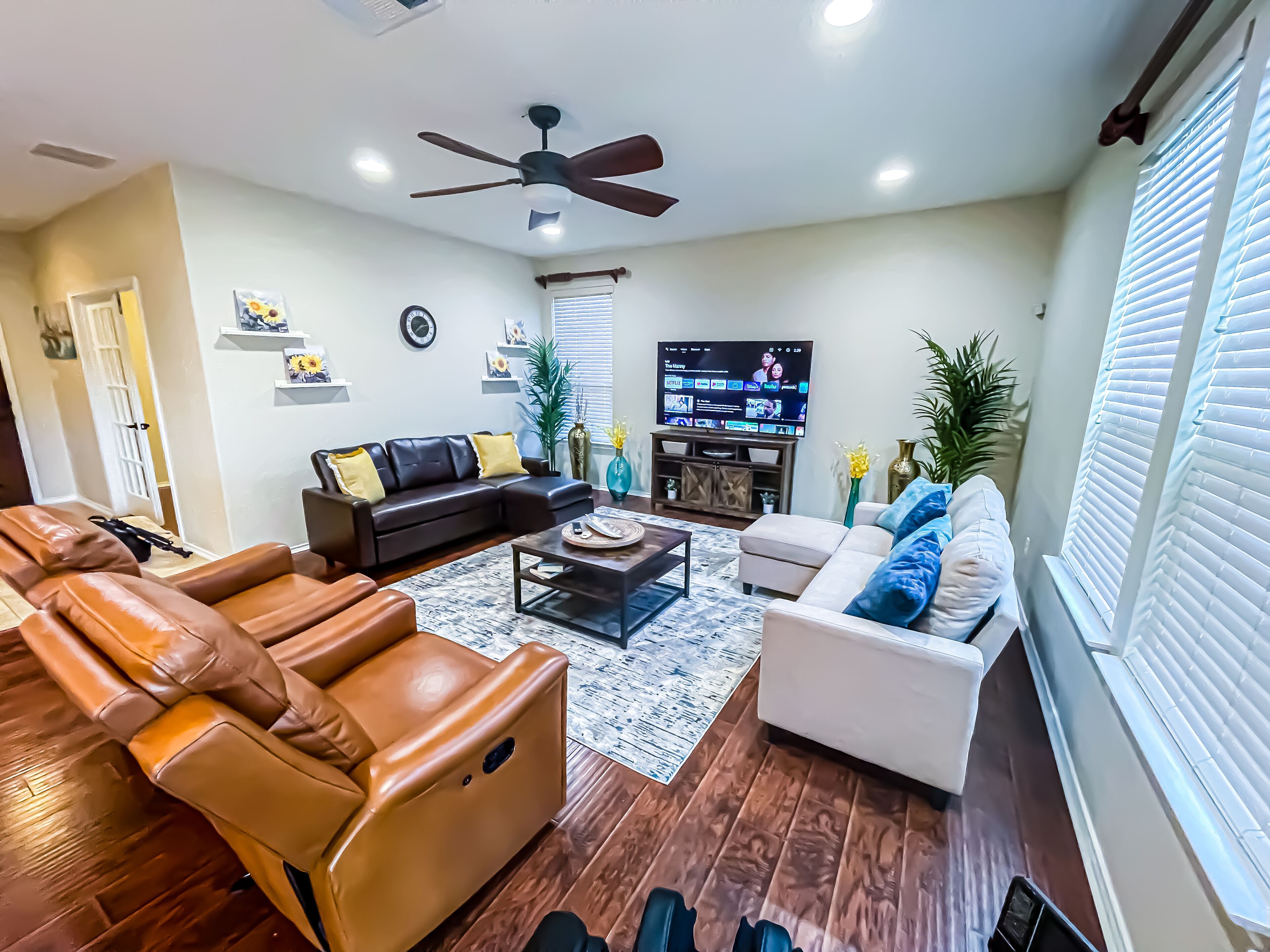 Smart TV, foosball, computer monitors, printers