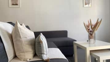 City Apartment | Living area | 43-inch Smart TV with digital channels, TV