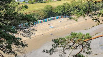 在海灘附近