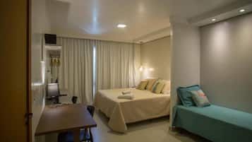 Estudio com Varanda | Minibar, insonorización, wifi gratis y ropa de cama