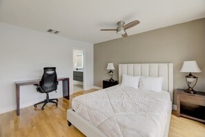 Desk, iron/ironing board, free WiFi, bed sheets