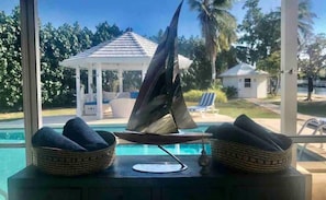 Outdoor pool, a heated pool - Lime Tree Villa. Entire Home and Private Pool. (George town)