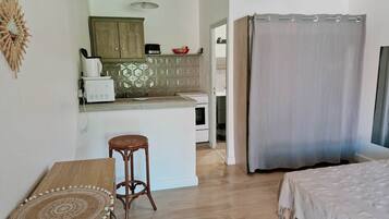 Desk, iron/ironing board, travel crib, free WiFi