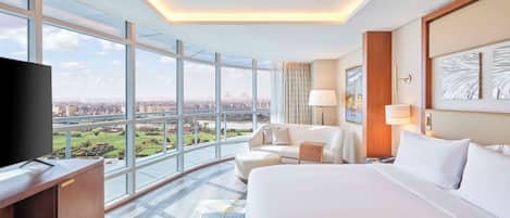 Premium bedding, memory foam beds, minibar, in-room safe
