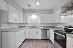 Microwave, oven, stovetop, dishwasher