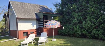 Studio with garden furniture near Lake Balaton