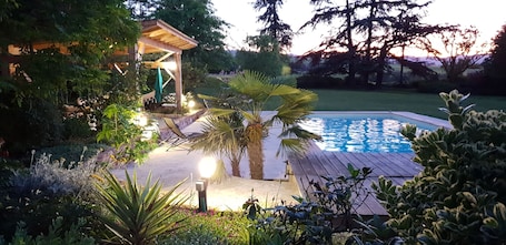 Seasonal outdoor pool. Château de Grandmont