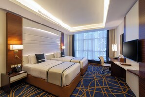 標準雙床房 | 高級寢具、羽絨被、Select Comfort 床墊、客房內保險箱