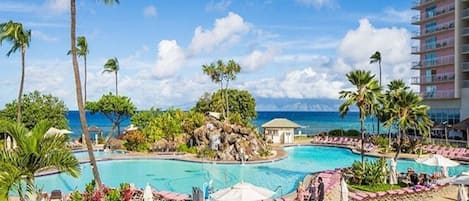 Outdoor pool, a heated pool