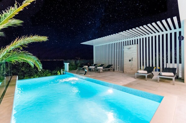 A heated pool