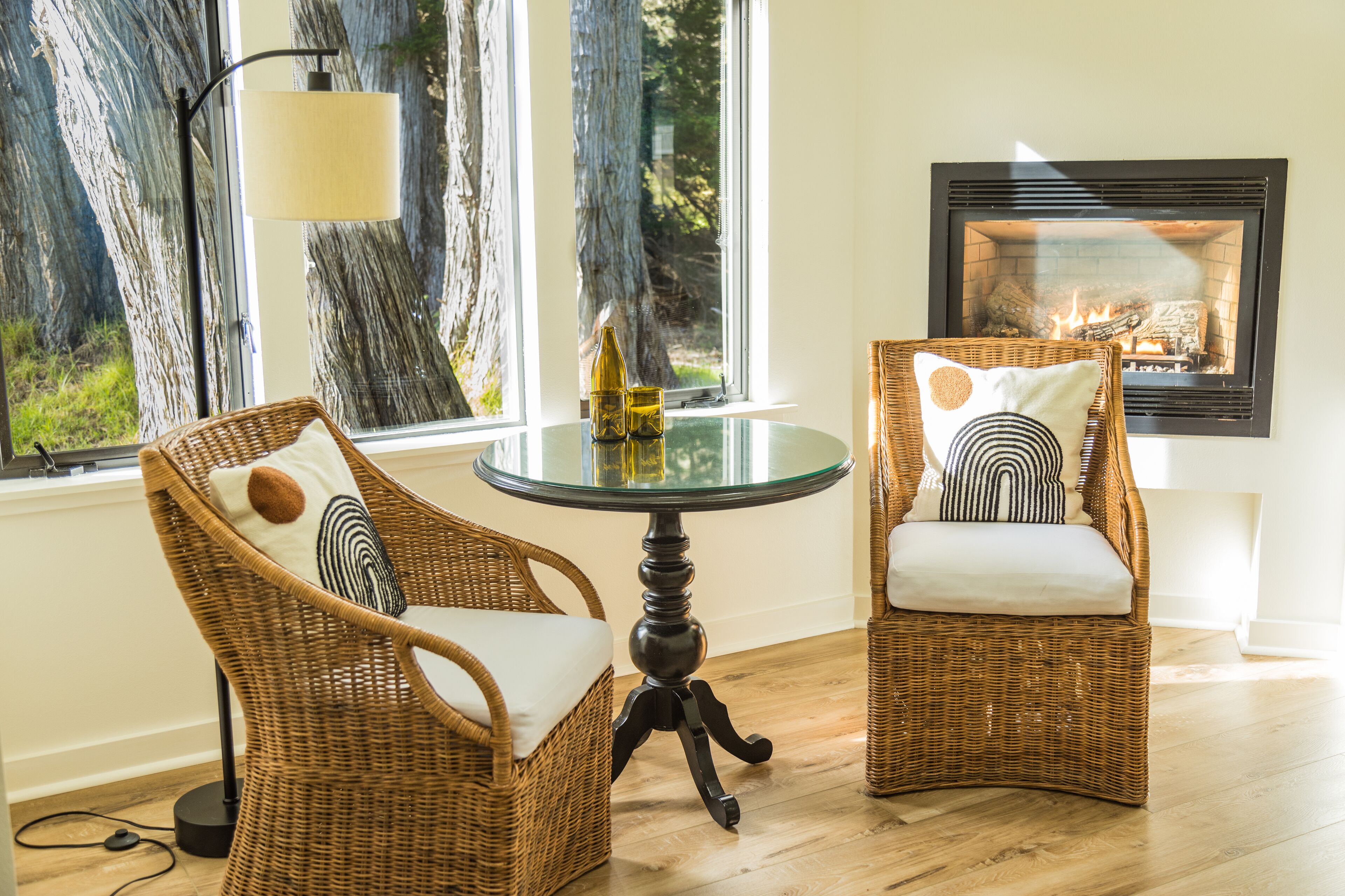 Ferienhütte, zum Garten hin | Wohnbereich