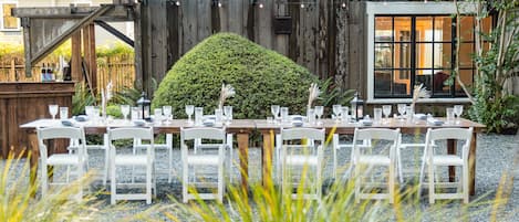 Outdoor wedding area