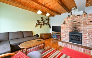 Cheminée, chaîne hi-fi