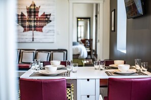 Condo | Living area | 40-inch flat-screen TV with cable channels, TV - In the Heart of it All by Revelstoke Vacations (Revelstoke)