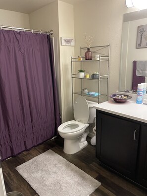 Combined shower/bathtub