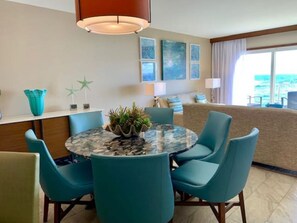 Dining - 3 BR Unit, Steps from the beach and huge pool on property (Sint Maarten)