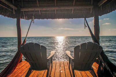 Beachfront home with private heated pool, jacuzzi, sauna, ocean views & AC