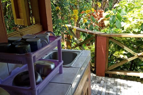 Family Bungalow, 2 Bedrooms, Mountain View | Private kitchen | Electric kettle, toaster, high chair, cookware/dishes/utensils