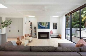 Smart TV, fireplace, printers