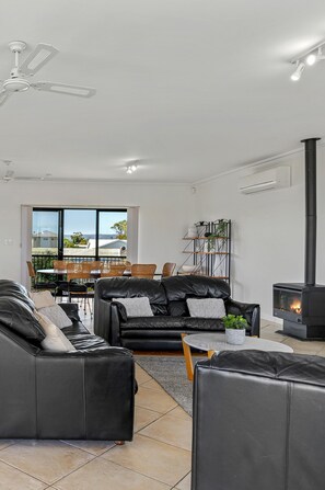 TV, fireplace, ping pong