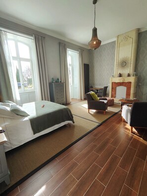 Chambre Double Deluxe, accessible aux personnes à mobilité réduite, rez-de-chaussée