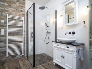 Hair dryer, towels
