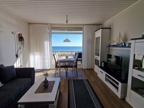 Tv, dvd-afspiller, bøger, stereoanlæg