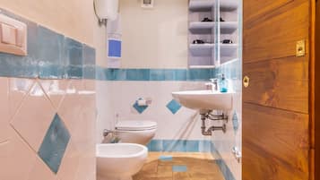 Dusche, Haartrockner, Bidet, Handtücher