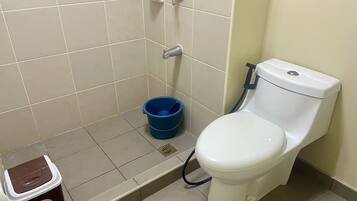 Free toiletries, hair dryer, bidet, towels