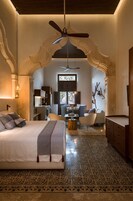 Egyptian cotton sheets, premium bedding, free minibar, in-room safe