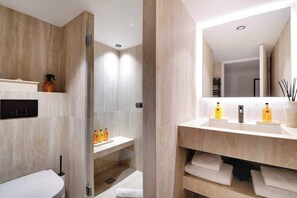 Shower, hair dryer