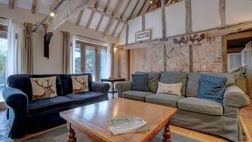 Smart TV, fireplace, DVD player, offices