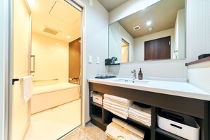 Hair dryer, towels