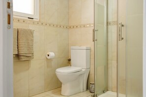 Douche, sèche-cheveux, serviettes fournies