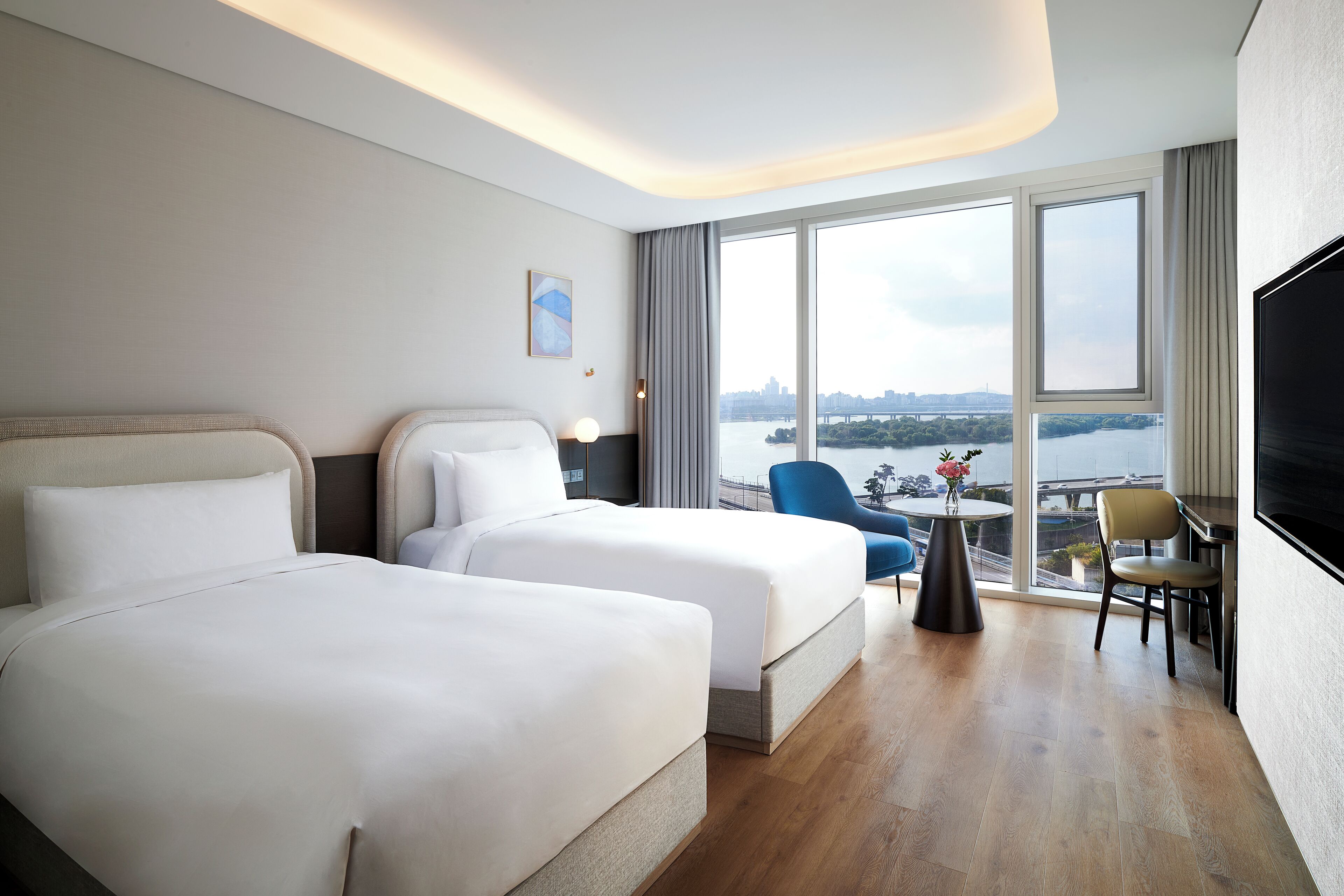 Deluxe Room, 2 Single Beds, River View | View from room