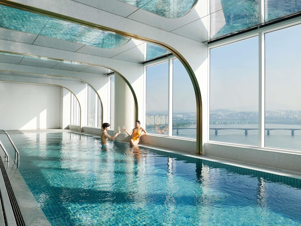 Indoor pool, seasonal outdoor pool, pool loungers - Hotel Naru Seoul - MGallery Collection (Seoul)
