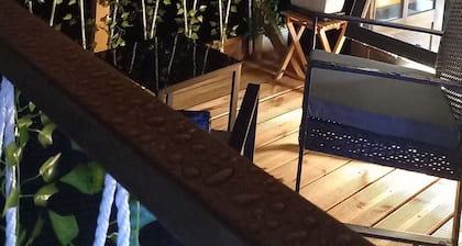 Independent apartment on barge with terrace near the city center