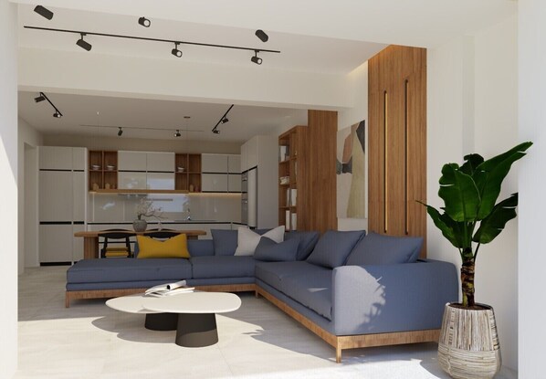 Living area - Azatis Luxury Villa (Chania)